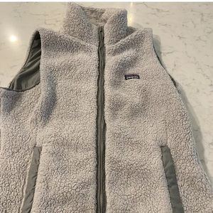 Patagonia Reversible Fleece Vest White/Grey